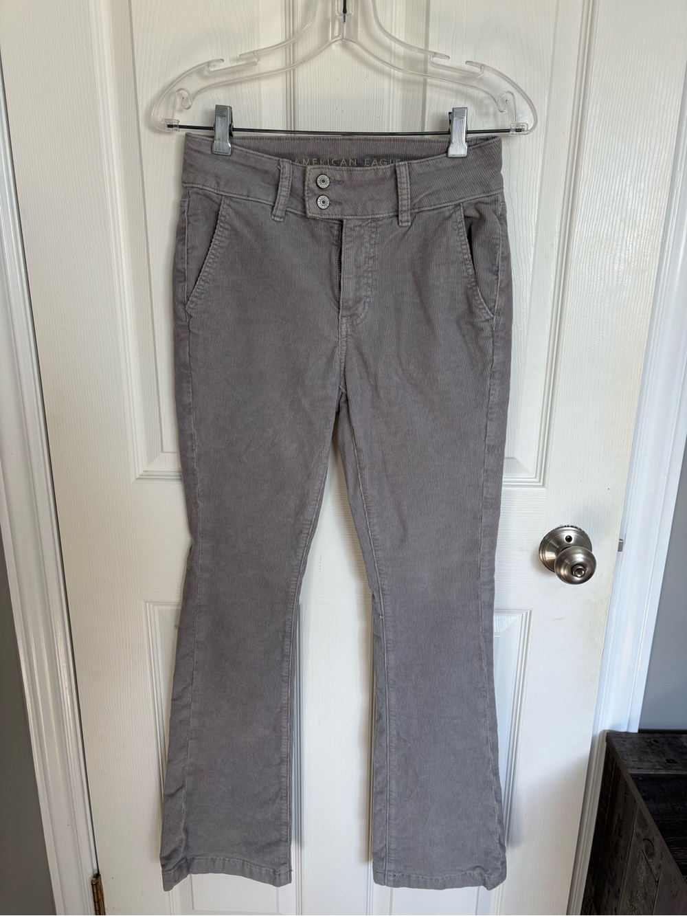 American Eagle Outfitters Women’s Gray Corduroy Bootcut Pants